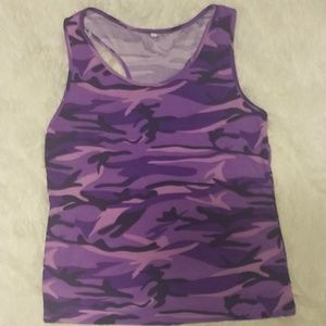 Purple Camo Womens Tank top